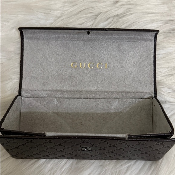 Gucci GG Monogram Foldable Sunglasses Case Brown Authentic - Picture 9 of 11